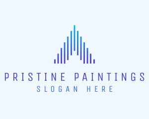 Blue Line A Pattern logo design