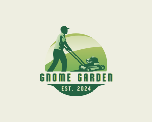 Lawn Mower Gardener logo design