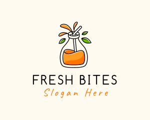 Fresh Orange Juice logo design