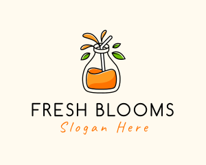 Fresh Orange Juice logo design