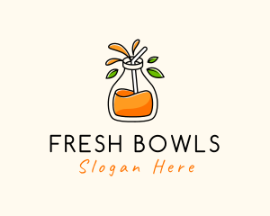 Fresh Orange Juice logo design