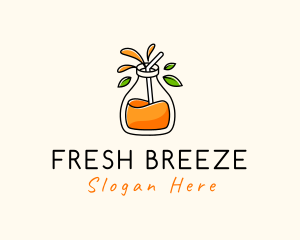 Fresh Orange Juice logo design