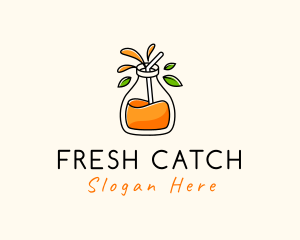 Fresh Orange Juice logo design