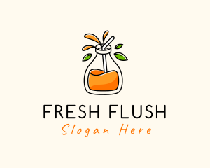 Fresh Orange Juice logo design