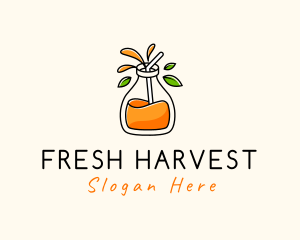 Fresh Orange Juice logo design