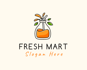 Fresh Orange Juice logo design