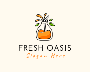 Fresh Orange Juice logo design