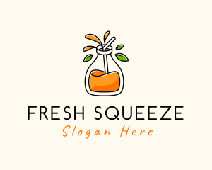 Fresh Orange Juice logo design