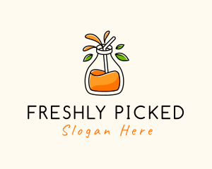 Fresh Orange Juice logo design