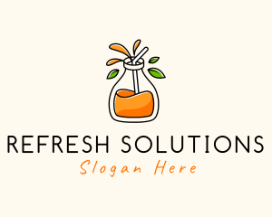 Fresh Orange Juice logo design