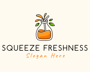 Fresh Orange Juice logo design