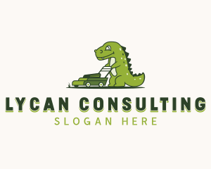 Dinosaur Lawn Gardening Logo