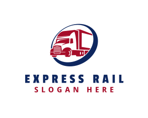 Express Freight Truck logo design