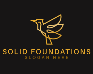 Golden Bird Wing Logo