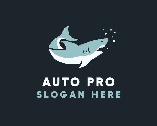 Blue Shark logo example 4