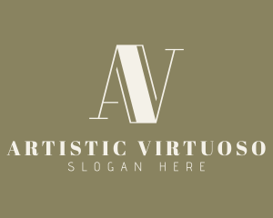 Elegant Letter AV Monogram logo design