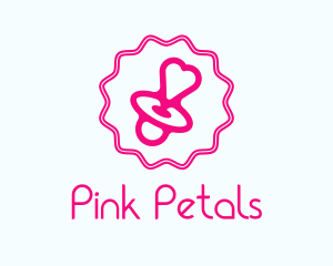 Pink Heart Pacifier logo design