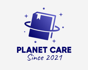 Book Library Planet  logo design