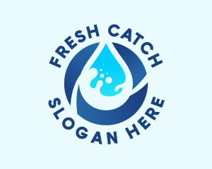 Fresh Water Droplet logo design