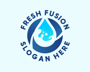 Fresh Water Droplet logo design