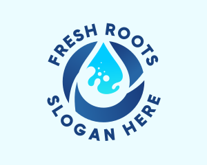 Fresh Water Droplet logo design