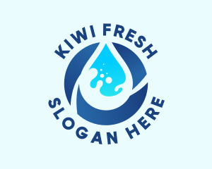 Fresh Water Droplet logo design