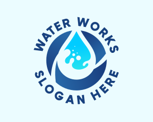 Fresh Water Droplet logo design