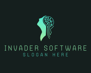 Brain Technology Software App logo design