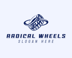 Car Wheels Mechanic logo design