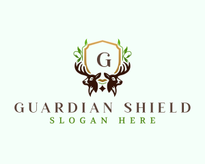  Deer Antler Shield logo design