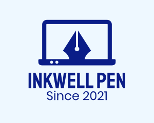 Laptop Pen Nib logo design