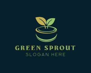 Sprout Plant Pot logo design