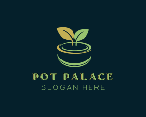 Sprout Plant Pot logo design