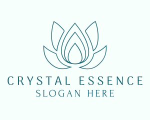 Lotus Essence Droplet logo design