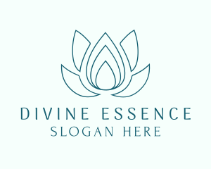 Lotus Essence Droplet logo design