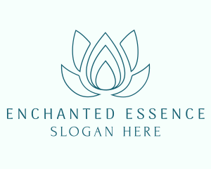 Lotus Essence Droplet logo design