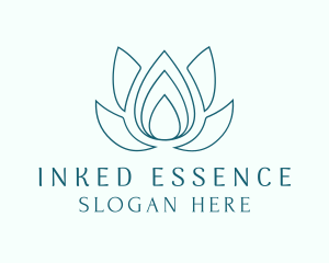 Lotus Essence Droplet logo design