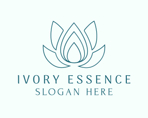 Lotus Essence Droplet logo design