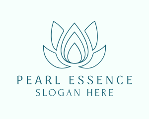 Lotus Essence Droplet logo design