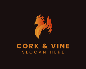 Flame Chicken Restaurant logo design