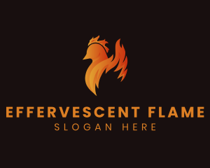 Flame Chicken Restaurant logo design