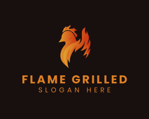 Flame Chicken Restaurant logo design