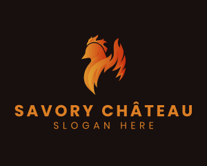 Flame Chicken Restaurant logo design