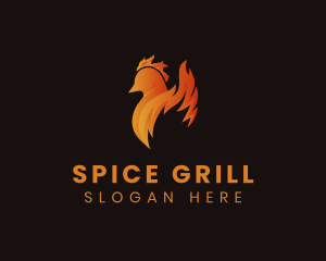 Flame Chicken Restaurant logo design