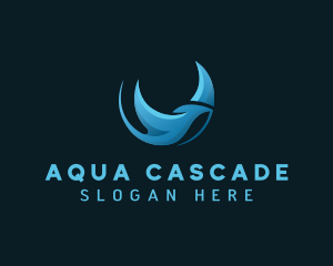 Marine Stingray Aqua logo design