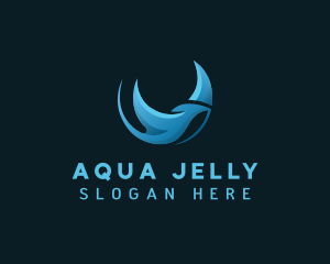 Marine Stingray Aqua logo design