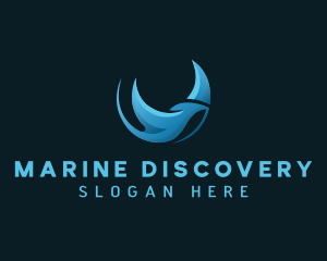 Marine Stingray Aqua logo design