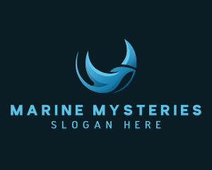 Marine Stingray Aqua logo design