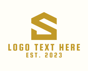 Modern House Letter S logo