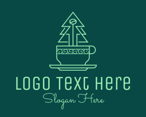 Tree - Forest Tree Coffee Cafe logo design